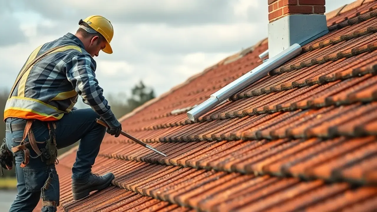 Two professionals working on Caldicot Levels roof maintenance near Newport