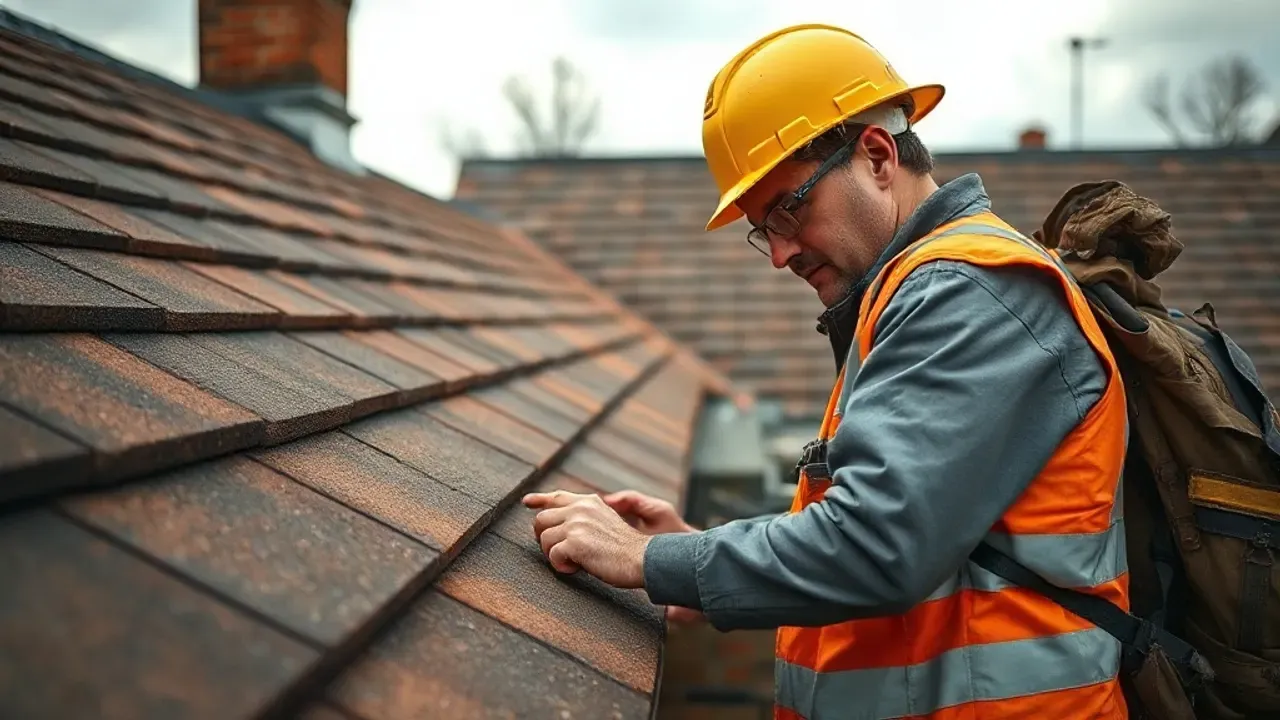 A professional carrying out Monmouth Wye Valley roofing near Newport